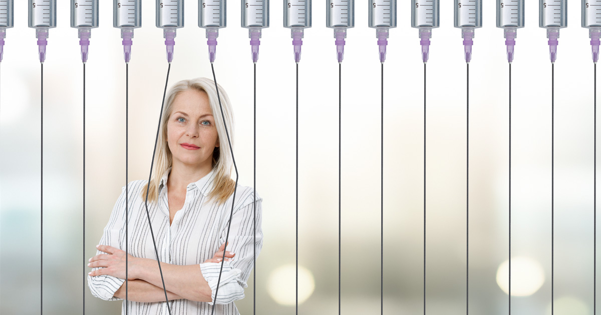 Traliefoto Vrouw Naald Maartenskliniek Jan2021 Linkversie